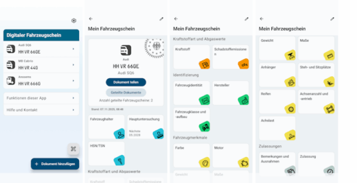 Digitaler Fahrzeugschein