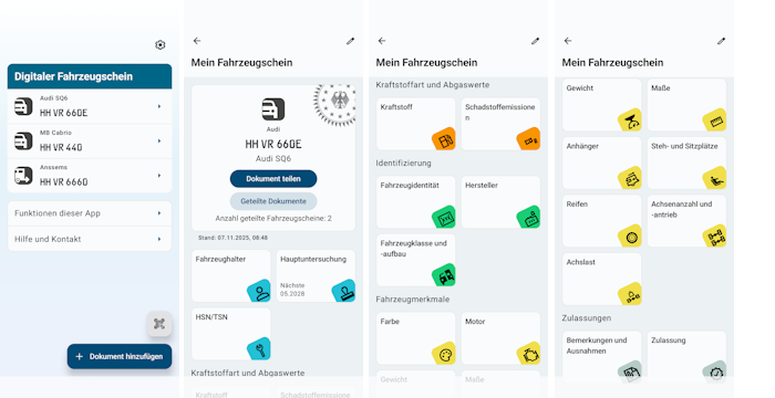 Digitaler Fahrzeugschein